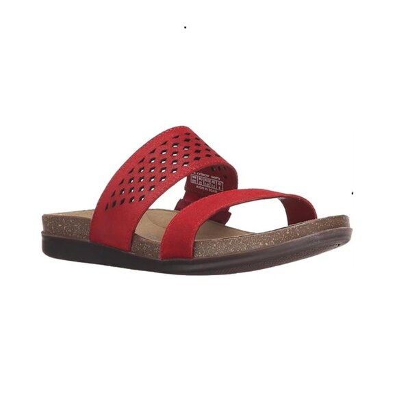 NEW Rockport Total Motion Romilly Perf Slide women's sandal Size 7M Red - Picture 2 of 3